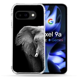 Coque Renforcée Pour Google Pixel 9A Animal Elephant Noir
