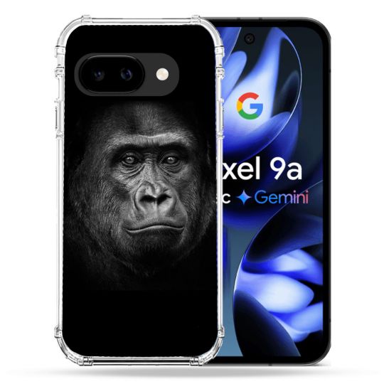 Coque Renforcée Pour Google Pixel 9A Animal Gorille Noir
