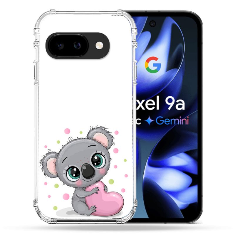 Coque Renforcée Pour Google Pixel 9A Animal Koala Cœur