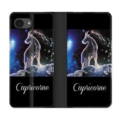 Housse Cuir Portefeuille Pour Iphone 16e Signe Zodiaque 2 Capricorne