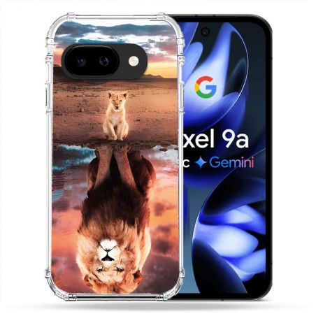 Coque Renforcée Pour Google Pixel 9A Animal Lion Reflet