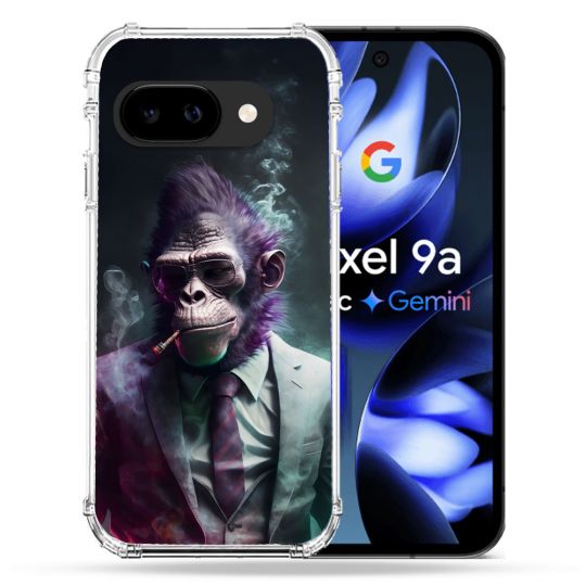 Coque Renforcée Pour Google Pixel 9A Animal Singe Business