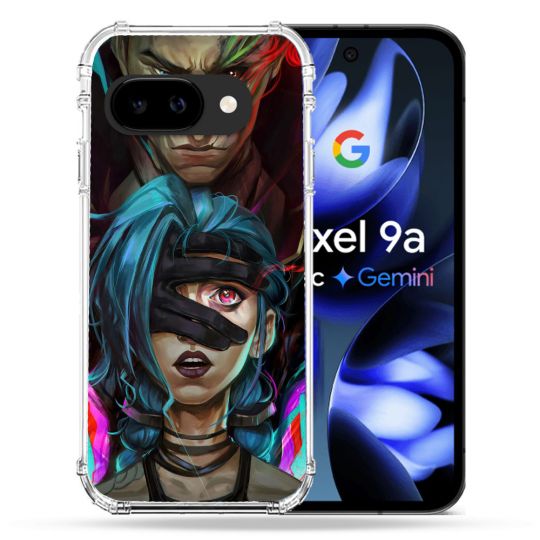 Coque Renforcée Pour Google Pixel 9A Arcane Jinx Bleu