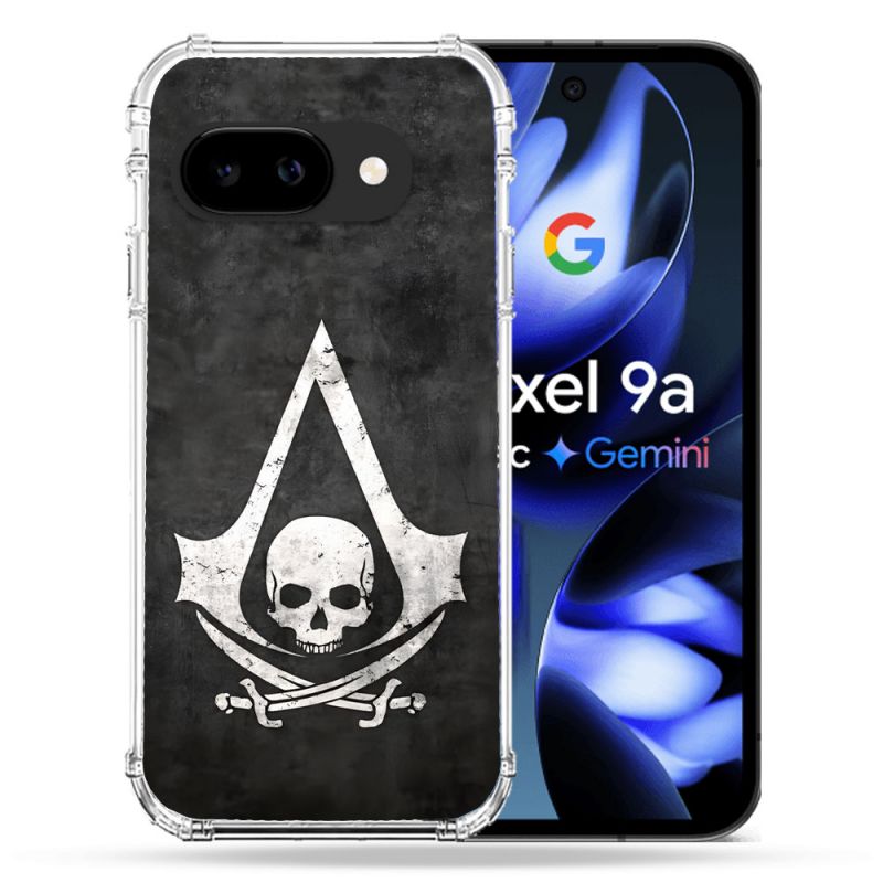 Coque Renforcée Pour Google Pixel 9A Assassin Creed Tete Mort