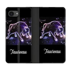 Housse Cuir Portefeuille Pour Iphone 16e Signe Zodiaque 2 Taureau