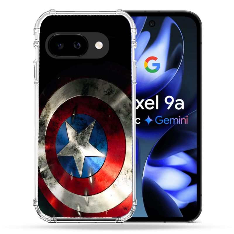 Coque Renforcée Pour Google Pixel 9A Captain America Bouclier