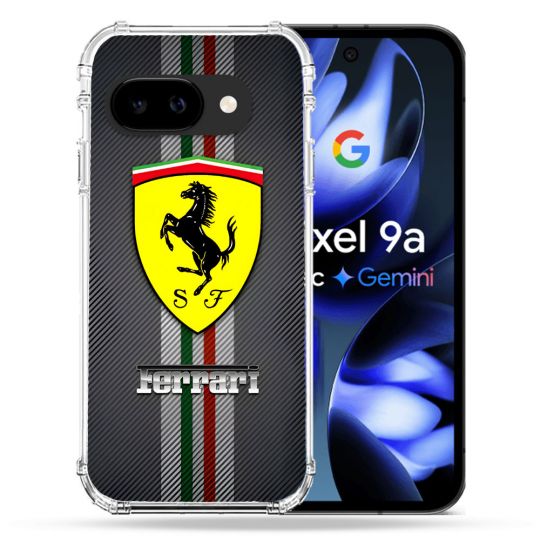 Coque Renforcée Pour Google Pixel 9A Ferrari Carbone