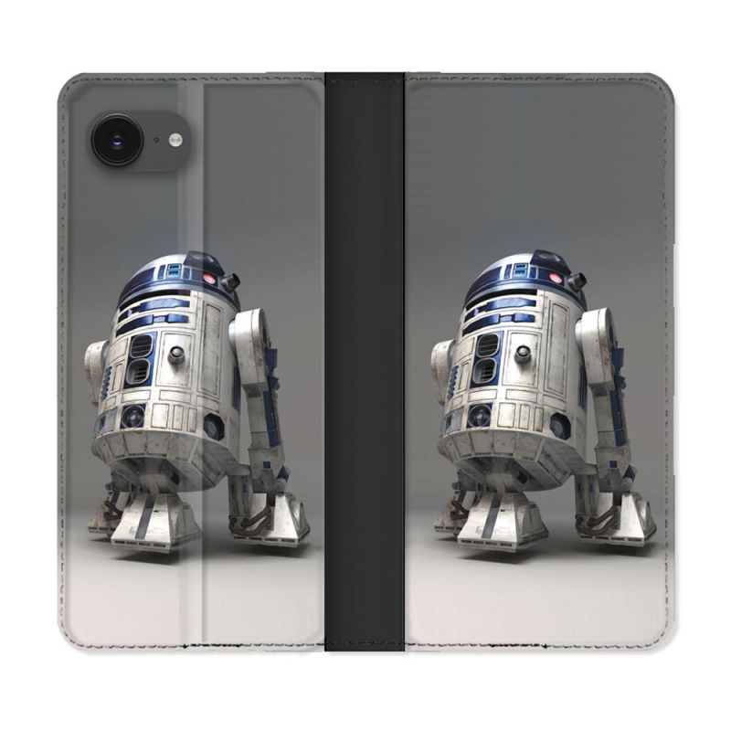 Housse Cuir Portefeuille Pour Iphone 16e Star Wars - R2D2