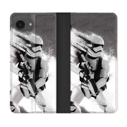 Housse Cuir Portefeuille Pour Iphone 16e Star Wars - Trooper