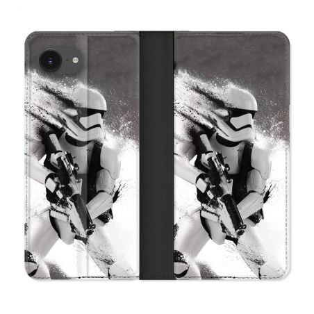 Housse Cuir Portefeuille Pour Iphone 16e Star Wars - Trooper
