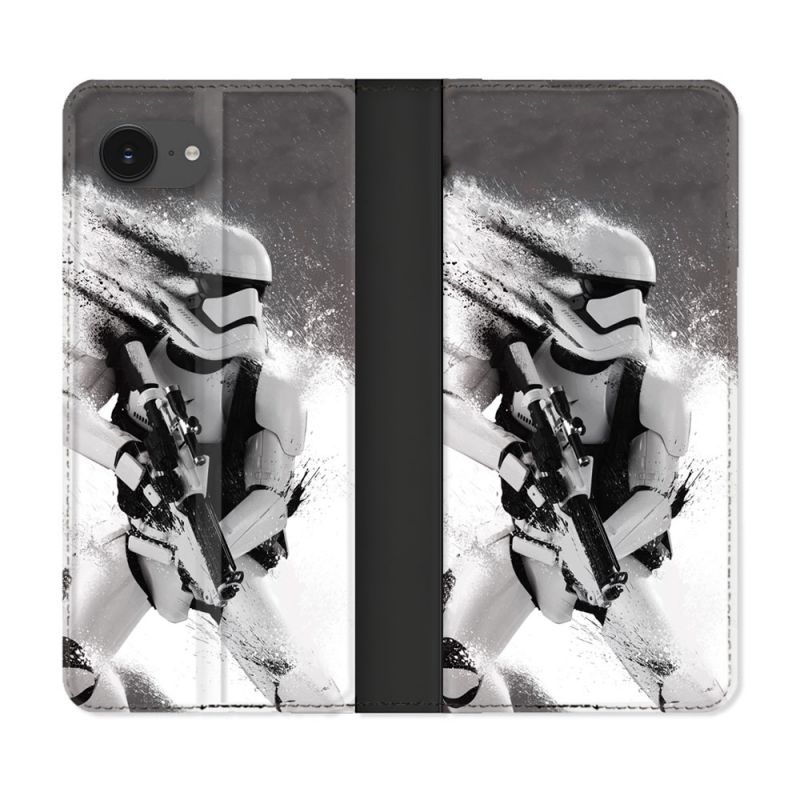 Housse Cuir Portefeuille Pour Iphone 16e Star Wars - Trooper