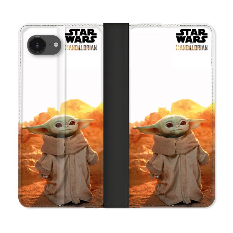 Housse Cuir Portefeuille Pour Iphone 16e Star Wars - Yoda bebe soleil