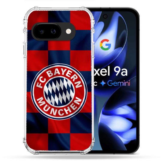 Coque Renforcée Pour Google Pixel 9A Foot Bayern Munich Carreaux