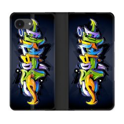 Housse Cuir Portefeuille Pour Iphone 16e Street Art Graffiti