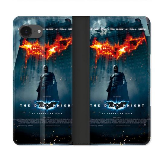 Housse Cuir Portefeuille Pour Iphone 16e The Dark Night