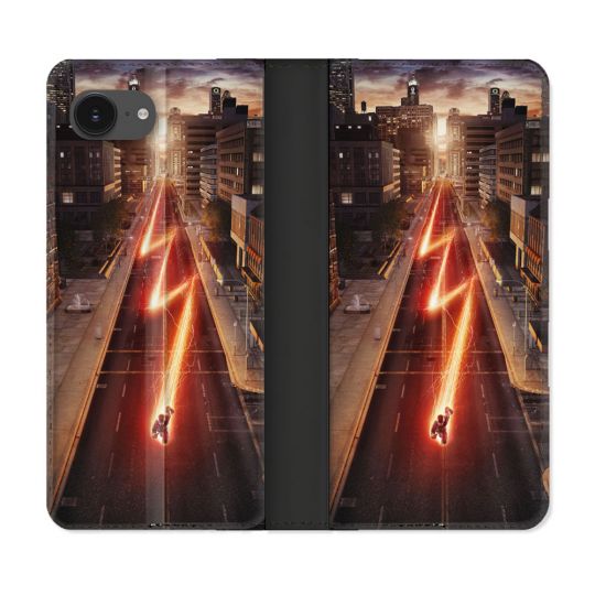 Housse Cuir Portefeuille Pour Iphone 16e The Flash City