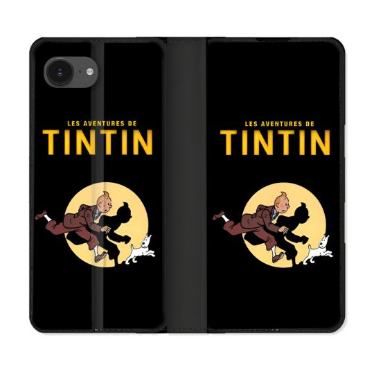 Housse Cuir Portefeuille Pour Iphone 16e Tintin Classique