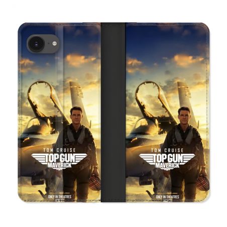 Housse Cuir Portefeuille Pour Iphone 16e Top Gun