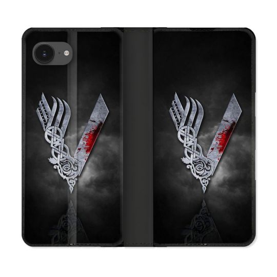 Housse Cuir Portefeuille Pour Iphone 16e Viking