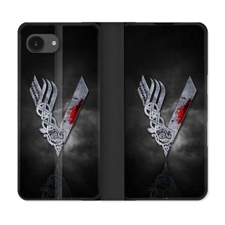 Housse Cuir Portefeuille Pour Iphone 16e Viking