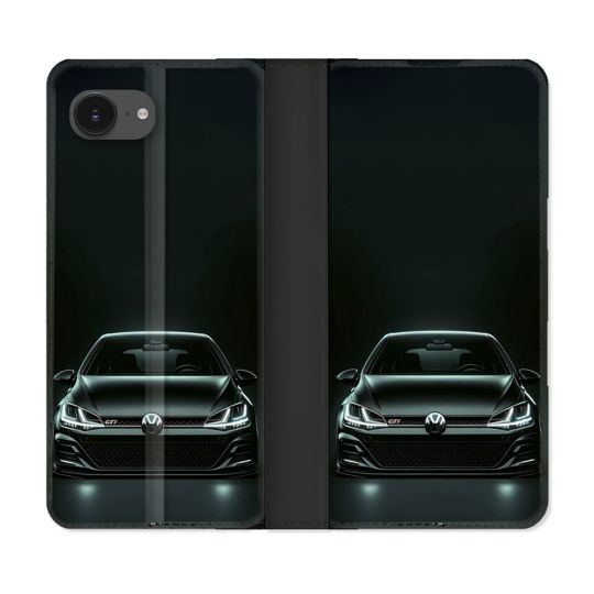 Housse Cuir Portefeuille Pour Iphone 16e Volkwagen Golf GTI