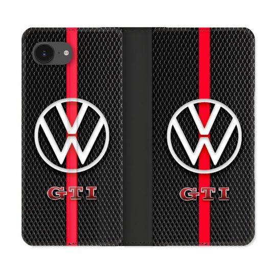 Housse Cuir Portefeuille Pour Iphone 16e Volkwagen Line