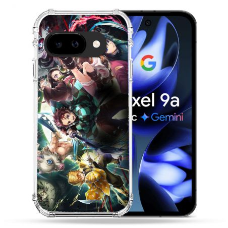 Coque Renforcée Pour Google Pixel 9A Manga Demon Slayer Groupe