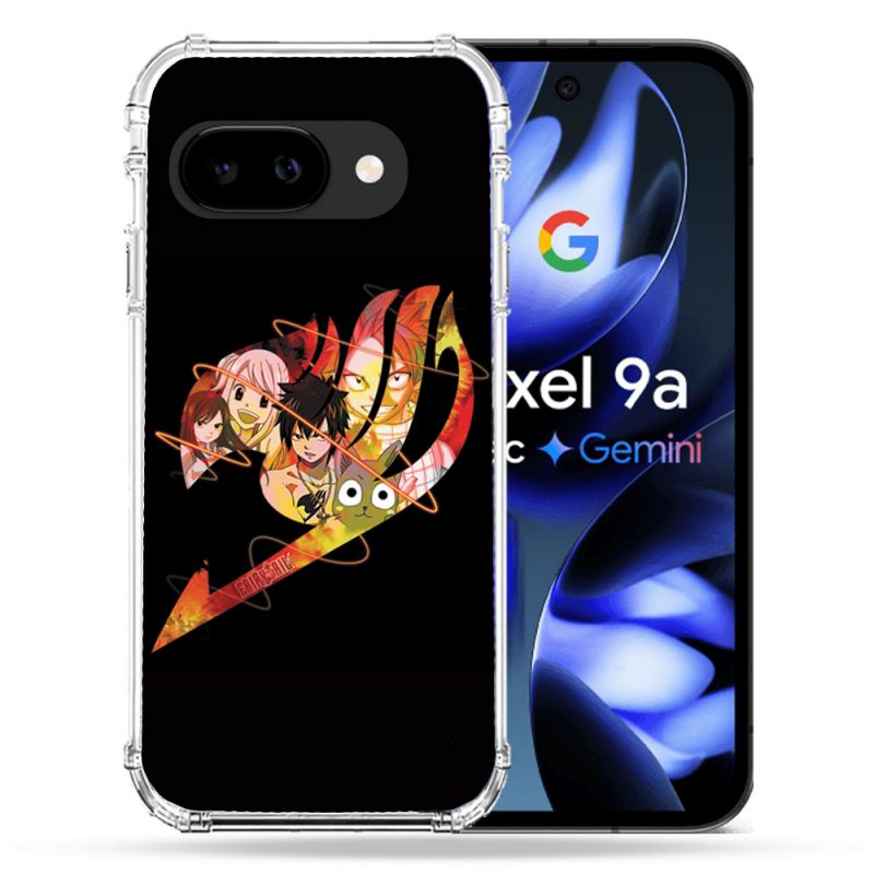 Coque Renforcée Pour Google Pixel 9A Manga Fairy Tail Logo Noir