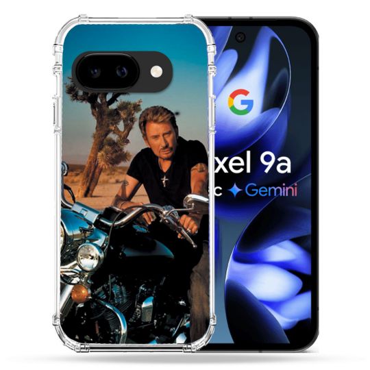 Coque Renforcée Pour Google Pixel 9A Musique Johnny Hallyday Moto