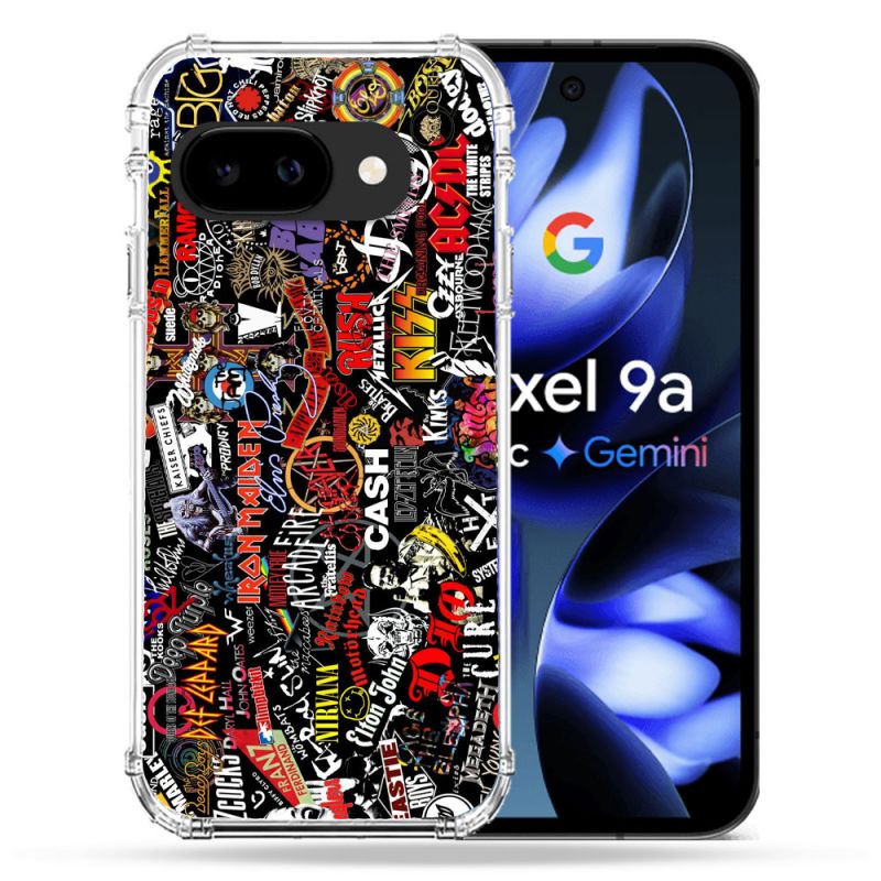 Coque Renforcée Pour Google Pixel 9A Musique Rock Groupe