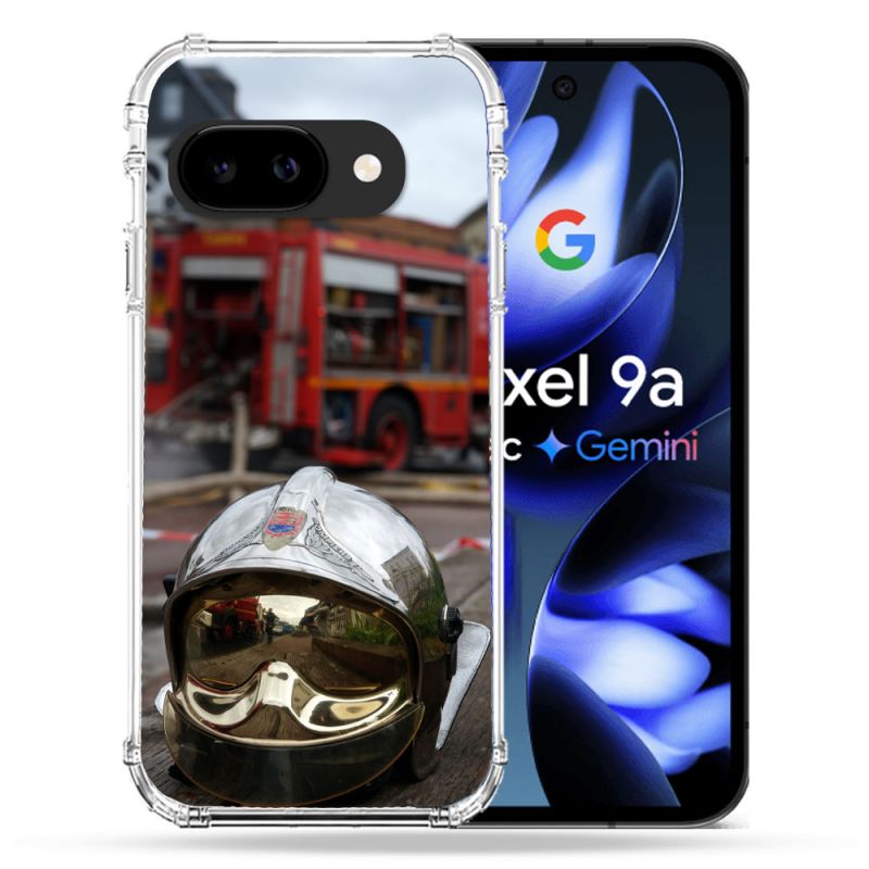 Coque Renforcée Pour Google Pixel 9A Pompier Casque Camion