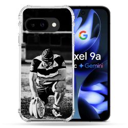 Coque Renforcée Pour Google Pixel 9A Sport Rugby Noir Blanc
