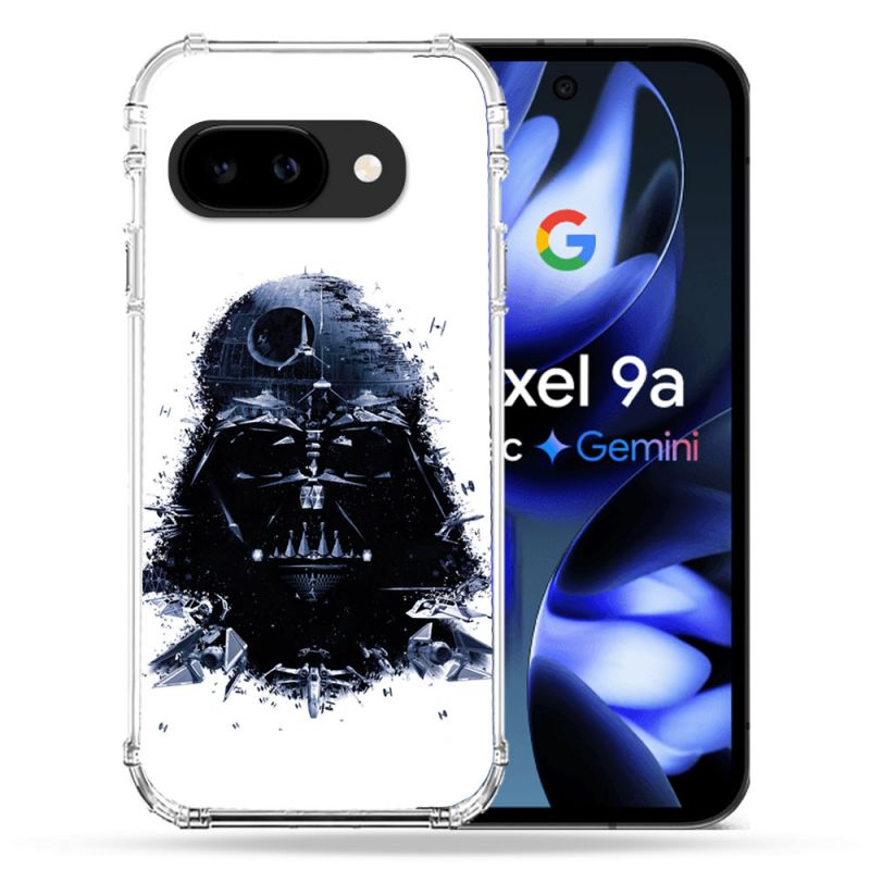 Coque Renforcée Pour Google Pixel 9A Star Wars - Dark Vador Blanc