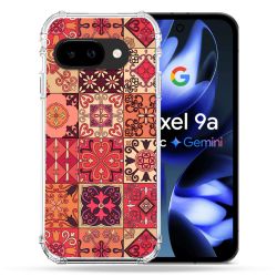 Coque Renforcée Pour Google Pixel 9A Texture Carreau Ciment Rouge