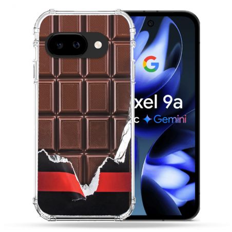 Coque Renforcée Pour Google Pixel 9A Texture Trompe Oeil Chocolat