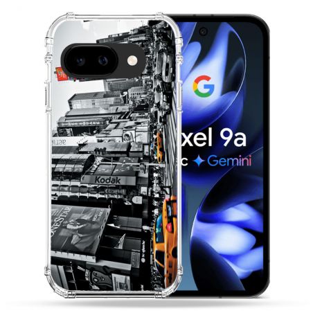 Coque Renforcée Pour Google Pixel 9A Voyage Amerique USA New York Taxi