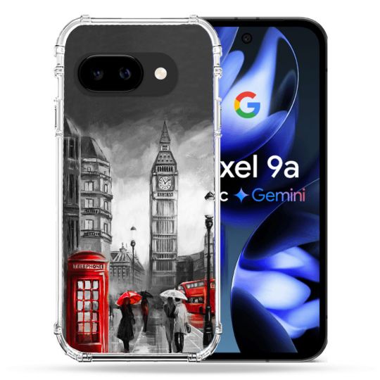 Coque Renforcée Pour Google Pixel 9A Voyage Angleterre Londres Vintage