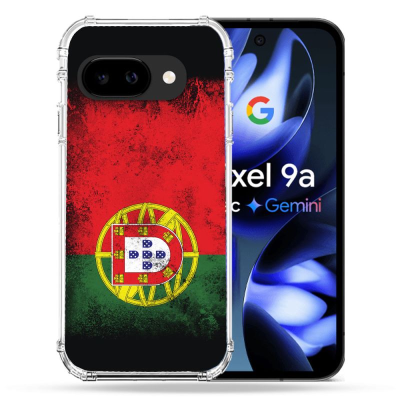 Coque Renforcée Pour Google Pixel 9A Voyage Portugal Drapeau
