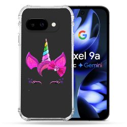 Coque Renforcée Transparente Pour Google Pixel 9A Licorne Paillette