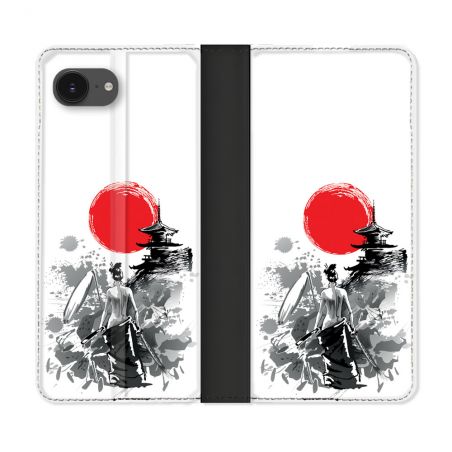 Housse Cuir Portefeuille Pour Iphone 16e Voyage Japon Femme