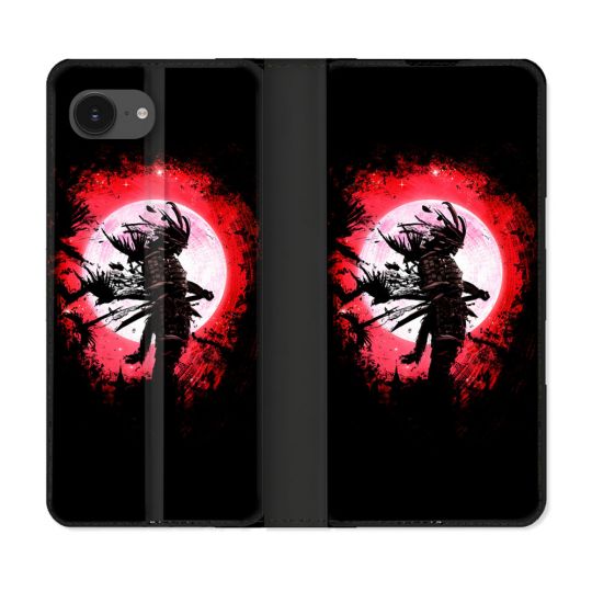 Housse Cuir Portefeuille Pour Iphone 16e Voyage Japon Samourai