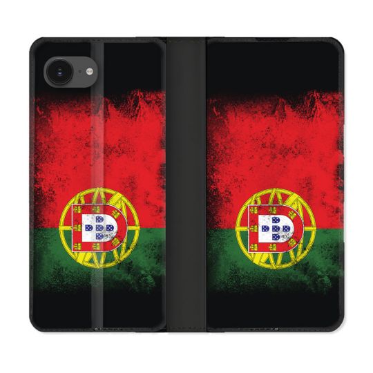 Housse Cuir Portefeuille Pour Iphone 16e Voyage Portugal Drapeau