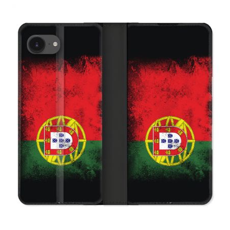 Housse Cuir Portefeuille Pour Iphone 16e Voyage Portugal Drapeau
