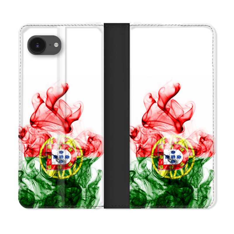 Housse Cuir Portefeuille Pour Iphone 16e Voyage Portugal Flamme