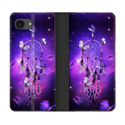 Housse Cuir Portefeuille Pour Iphone 16e Zen Attrape Reve Papillon