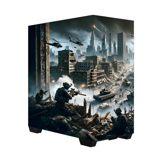 Kit Décoration Electrostatique Boitier PC Corsair 3500X Inspiration Warzone