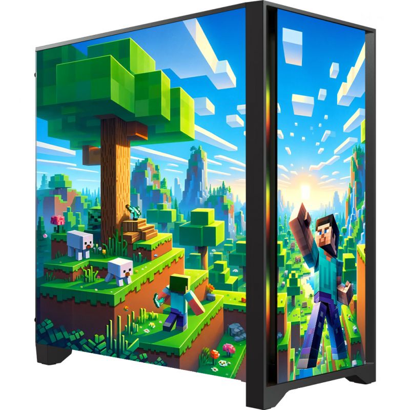 Kit Décoration Electrostatique Boitier PC Corsair 5000X Inspiration Minecraft