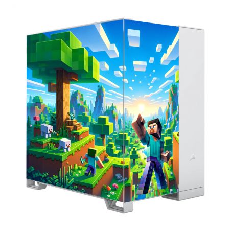 Kit Décoration Electrostatique Boitier PC Corsair 6500X Inspiration Minecraft