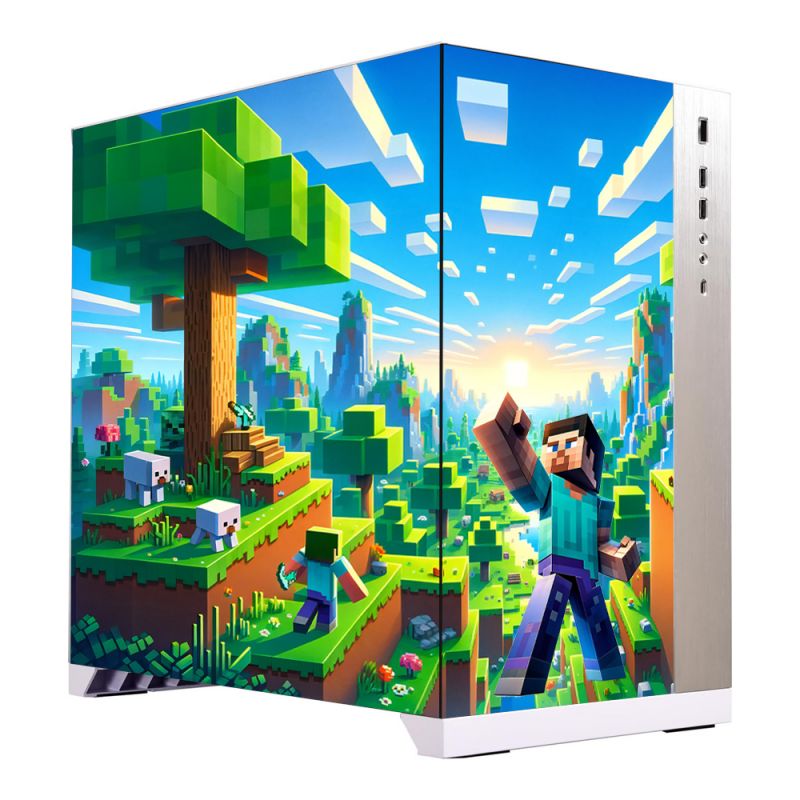 Kit Décoration Electrostatique Boitier PC Lian-Li PC-O11 Dynamic Midi Inspiration Minecraft