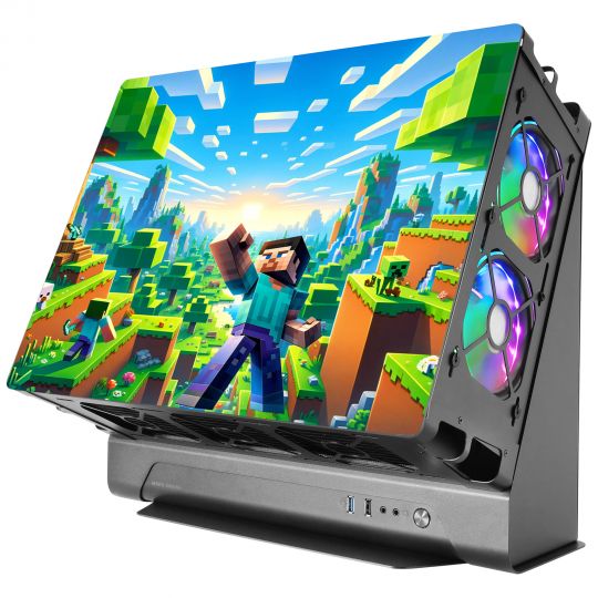 Kit Décoration Electrostatique Boitier PC Mars Gaming MCB Inspiration Minecraft